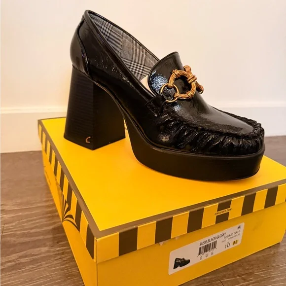 Circus by Sam Edelman ‘Susie’ Chunky Platform Loafers with Gold Chain - Picture 4 of 4